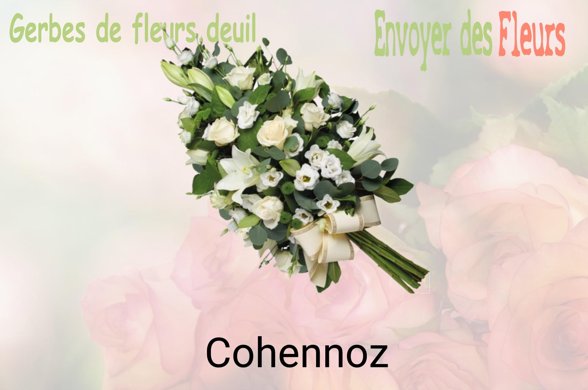 Gerbe de fleurs de deuil livrée à Cohennoz